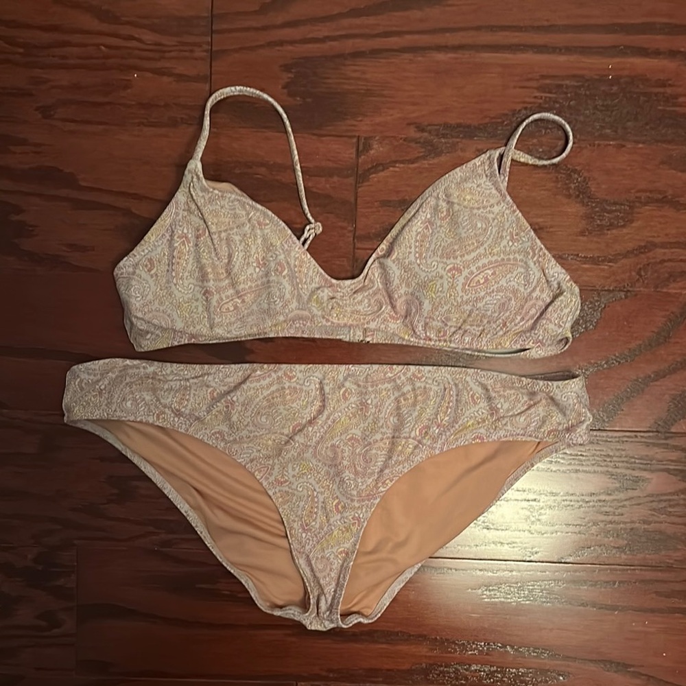 J. Crew Paisley Classic Bikini Set